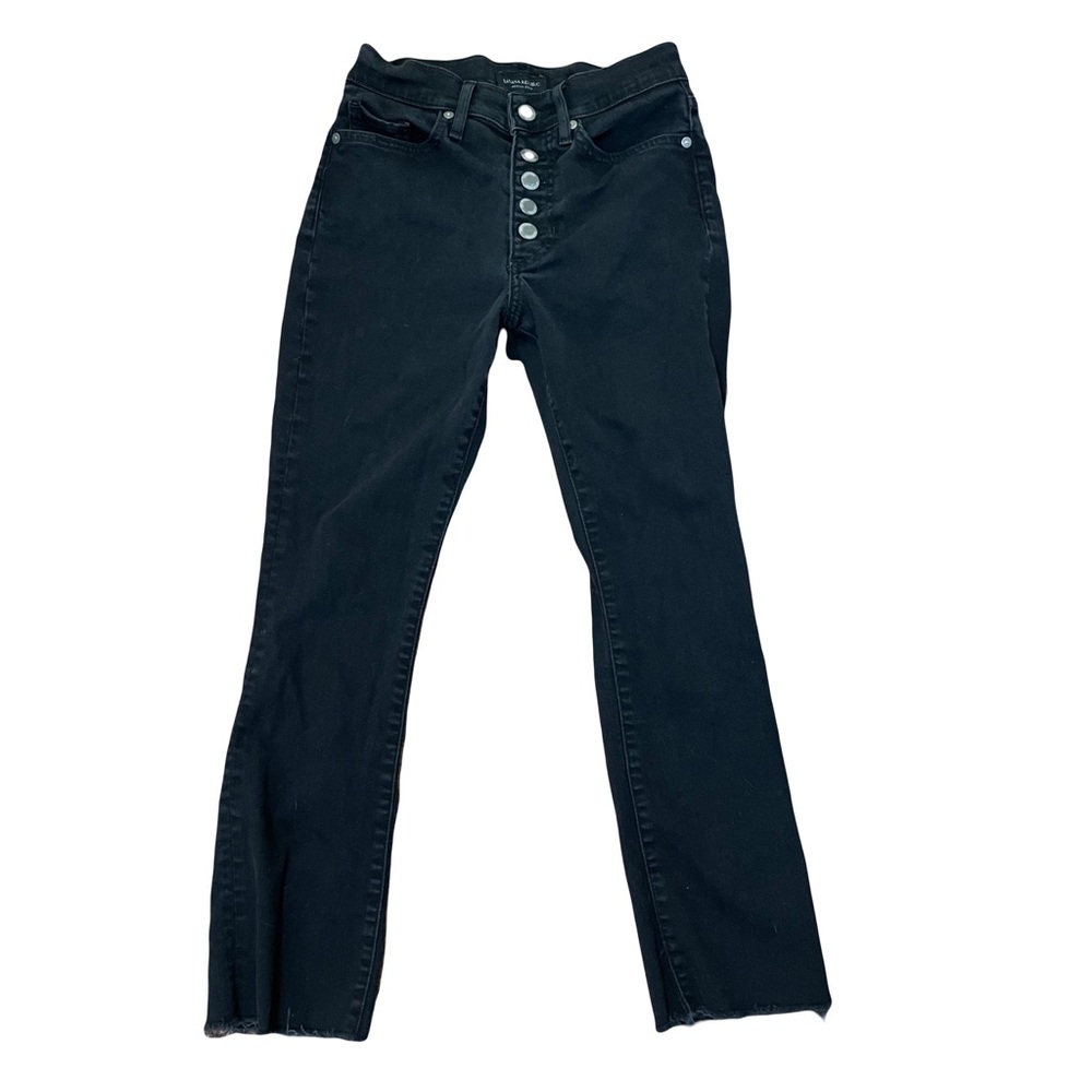 Banana republic black jeans - midrise crop flare size 25